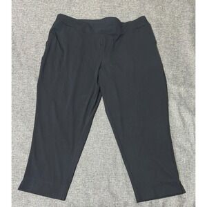 Zac & Rachel Womens 3X Capri Pants‎ Black Stretch Pull On